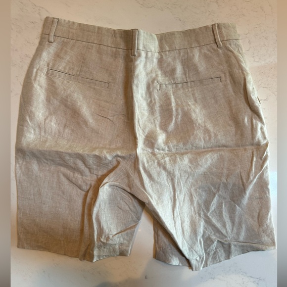 Men’s Zara 100% linen short light beige size L great condition, worn once - Picture 2 of 5